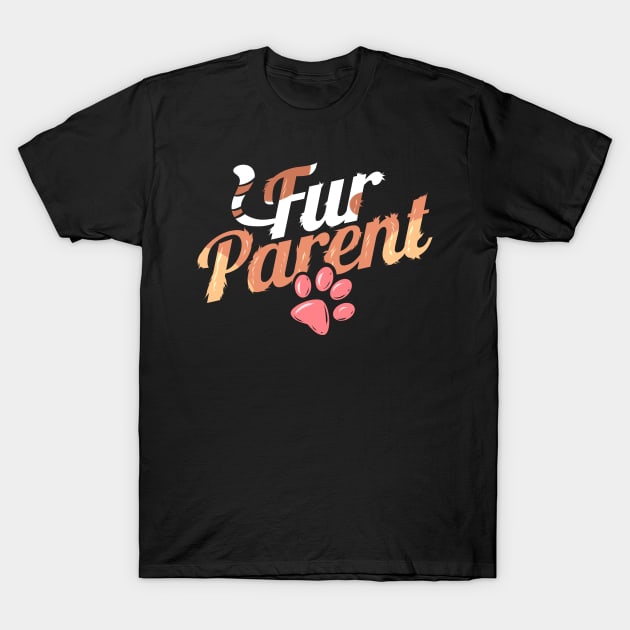 Logo Fur Parent With Cat Paw On Purrsday T-Shirt by SinBle